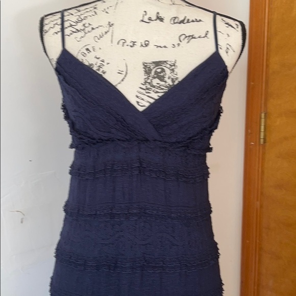 Eliza J Navy Blue Boho Ruffle Dress - Picture 2 of 16